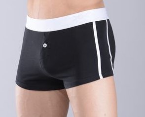 Black first copy cotton boxer with a white belt