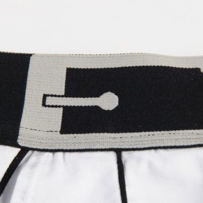 White Cotton Boxer with a black belt