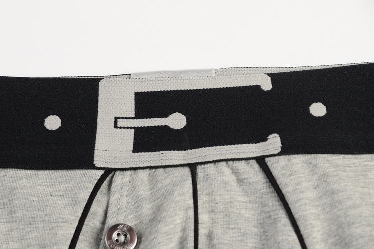 Gray Cotton Boxer with a Black Belt