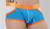 First class sky blue cotton Boxer with a uniqie orange belt