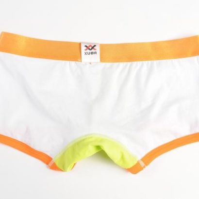 First class green yellow cotton Boxer with a uniqie orange belt