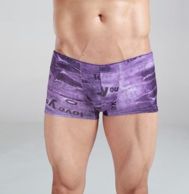 Boxer cotton jeans style violet colors for men