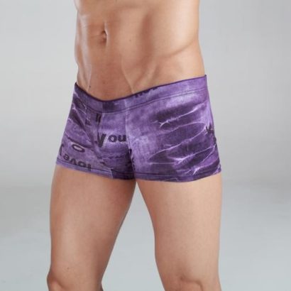 Boxer cotton jeans style violet colors for men