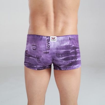 Boxer cotton jeans style violet colors for men