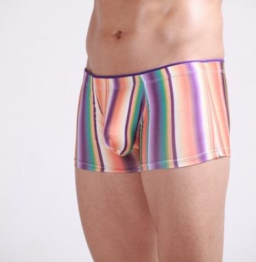 Colorful Striped Trunk Cotton Boxer for men