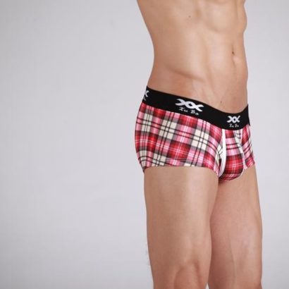 Plaid red & black Cotton Trunk Boxer