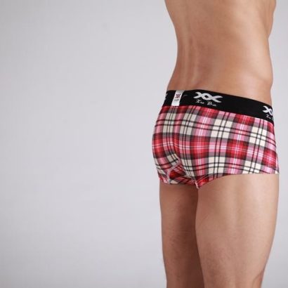 Plaid red & black Cotton Trunk Boxer