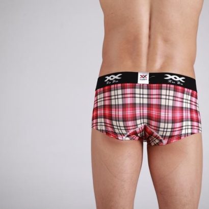 Plaid red & black Cotton Trunk Boxer