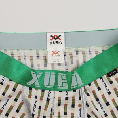 Plaid Trunk Boxer with green belt on top