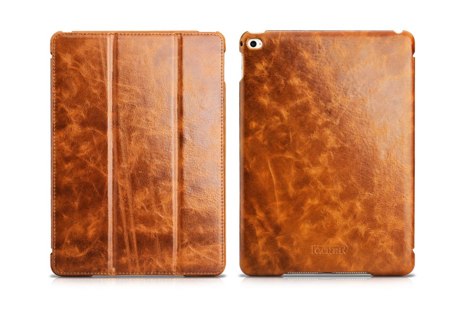 iPad Pro 9.7, iPad Air 2 Cover of Oil Wax Vintage Genuine Leather Folio