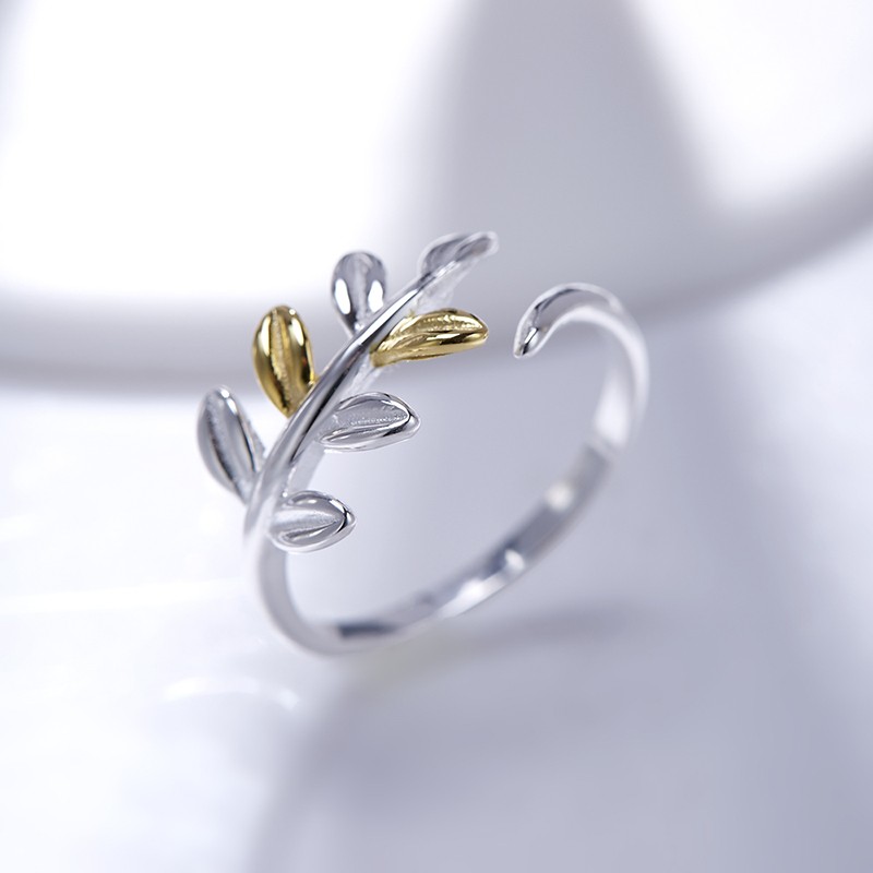Tree leaf silver 925 ring