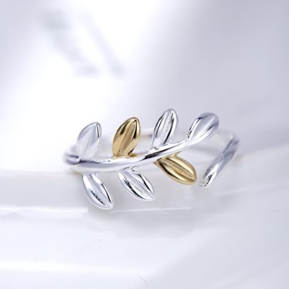 Tree leaf silver 925 ring