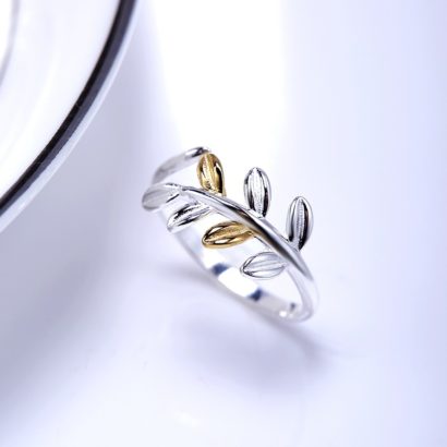 Tree leaf silver 925 ring