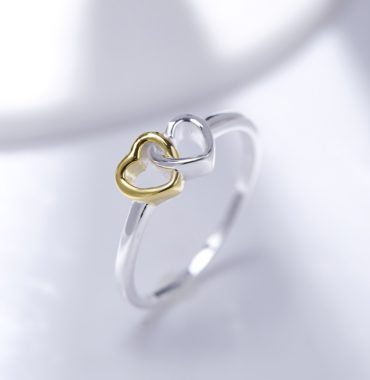Love Hearts ring silver 925 with a unique design