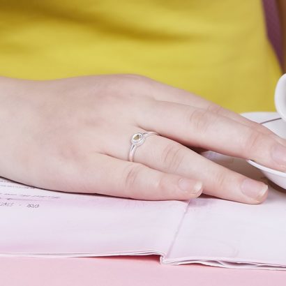 The Heart sterling silver ring plated with gold 18 k