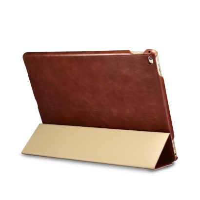 iPad Pro 12.9 inch Cover Vintage Leather With Triple Folded Design Real Cowhide Leather