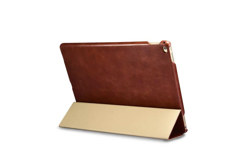 iPad Pro 12.9 inch Cover Vintage Leather With Triple Folded Design Real Cowhide Leather