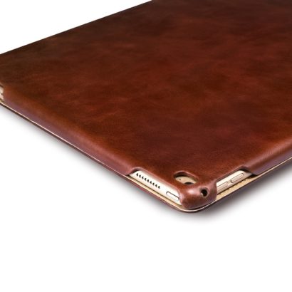 iPad Pro 12.9 inch Cover Vintage Leather With Triple Folded Design Real Cowhide Leather