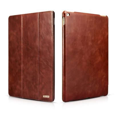 iPad Pro 12.9 inch Cover Vintage Leather With Triple Folded Design Real Cowhide Leather