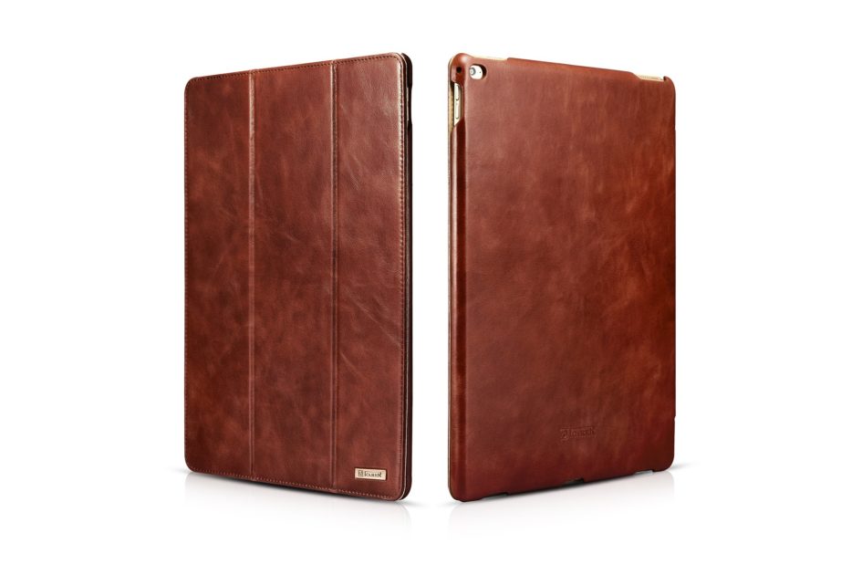 iPad Pro 12.9 inch Cover Vintage Leather With Triple Folded Design Real Cowhide Leather