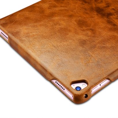 iPad Pro 9.7 inch Oil Wax Vintage Genuine Leather Folio iCarer Case