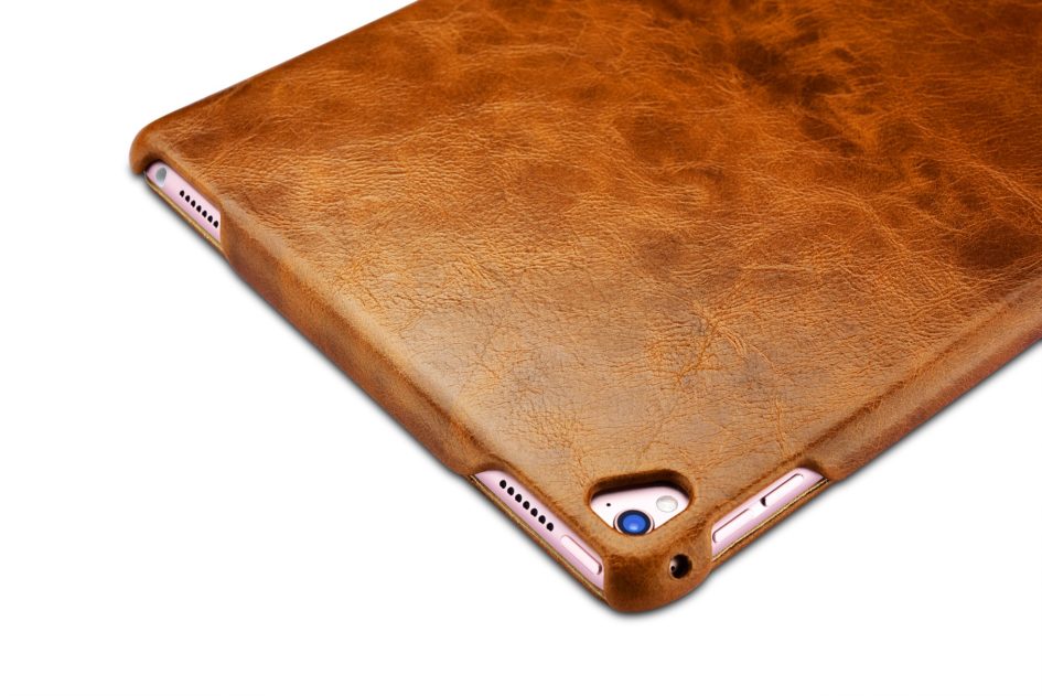 iPad Pro 9.7 inch Oil Wax Vintage Genuine Leather Folio iCarer Case