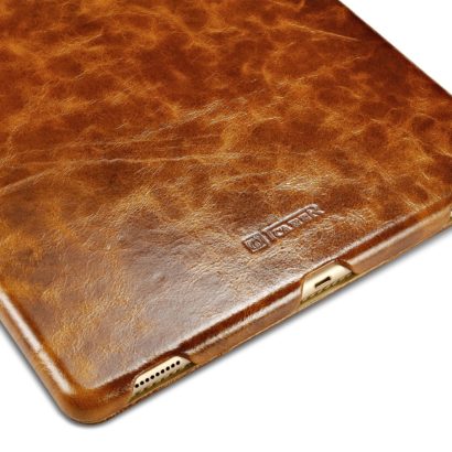 iPad Pro 12.9 inch Oil Wax Vintage Genuine Leather Folio iCarer Case