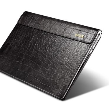 Surface Book Embossed Crocodile Genuine Leather Detachable Folio Case