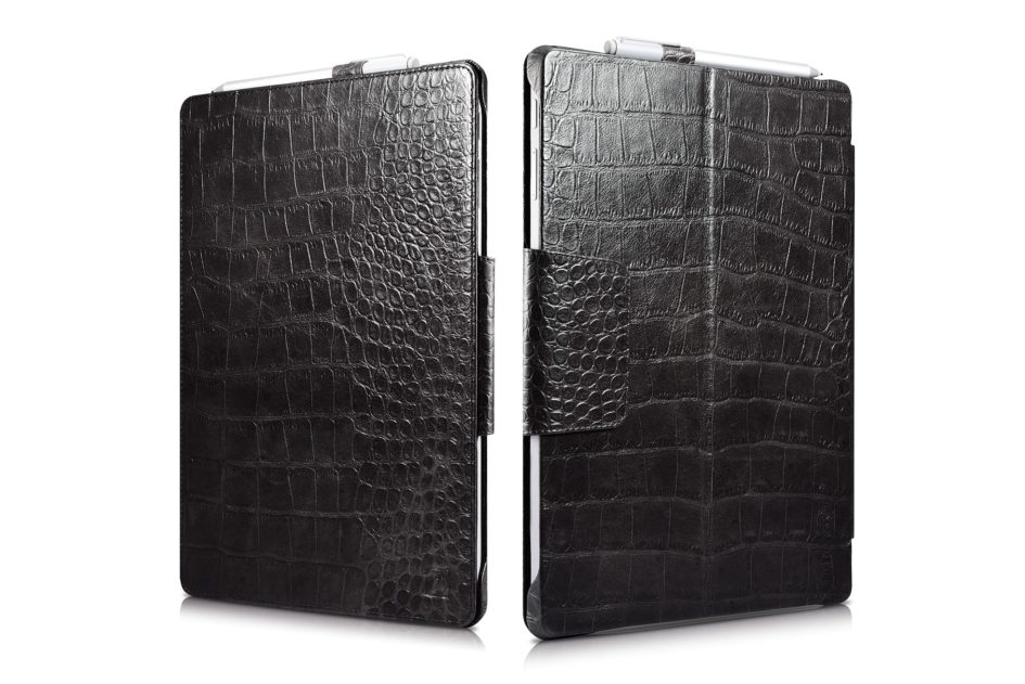 Surface Pro4 Embossed Crocodile Genuine Leather Folio Case