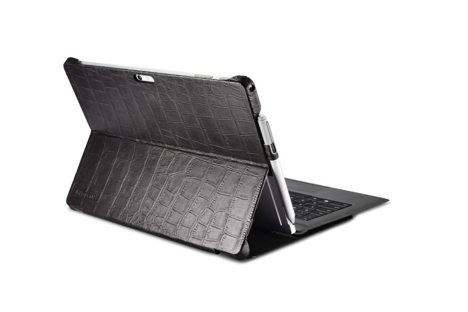 Surface Pro4 Embossed Crocodile Genuine Leather Folio Case