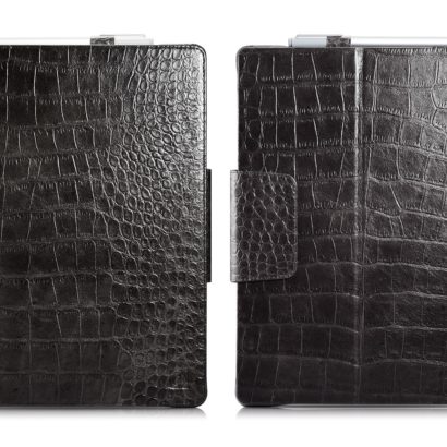 Surface Pro4 Embossed Crocodile Genuine Leather Folio Case