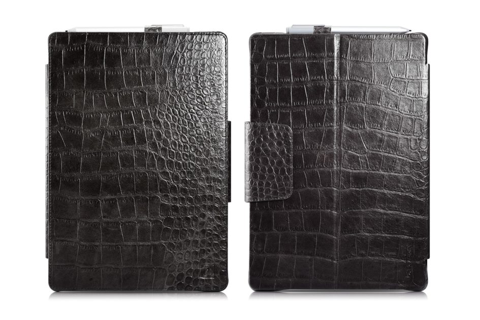 Surface Pro4 Embossed Crocodile Genuine Leather Folio Case