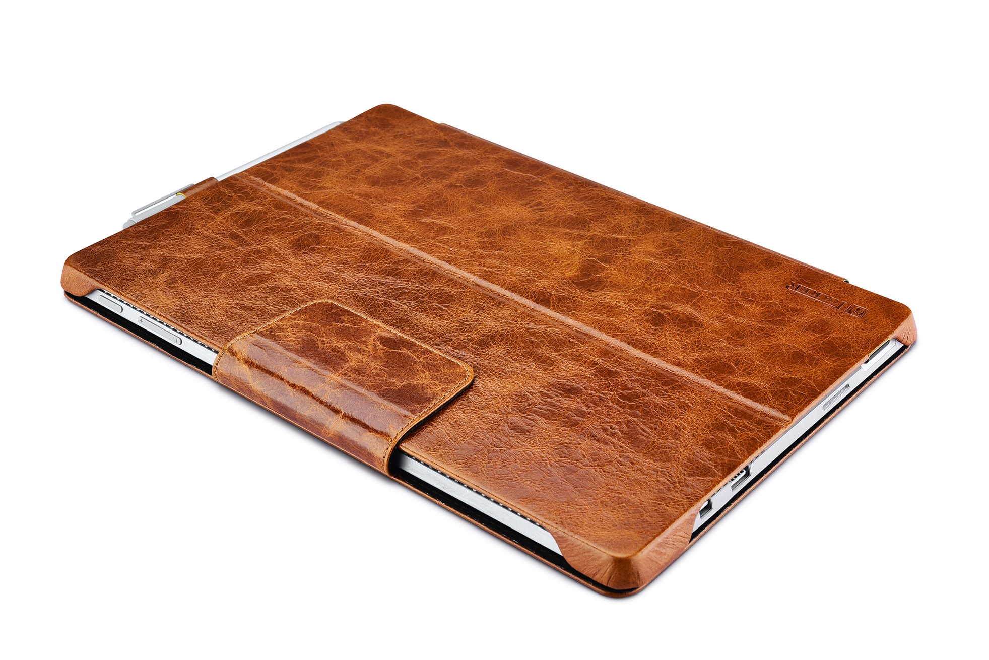 Surface Pro4 Oil Wax Vintage Genuine Leather Folio Case