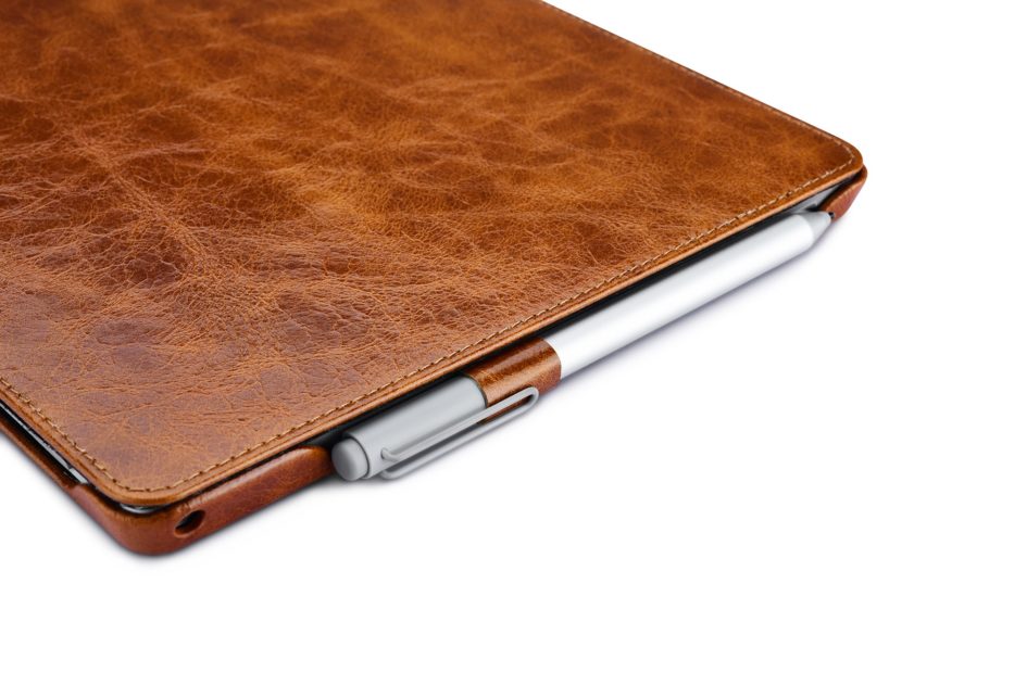 Surface Pro4 Oil Wax Vintage Genuine Leather Folio Case