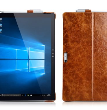 Surface Pro4 Oil Wax Vintage Genuine Leather Back Cover