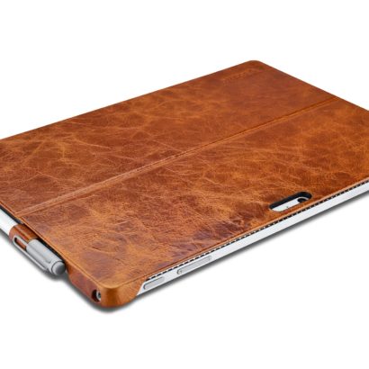 Surface Pro4 Oil Wax Vintage Genuine Leather Back Cover