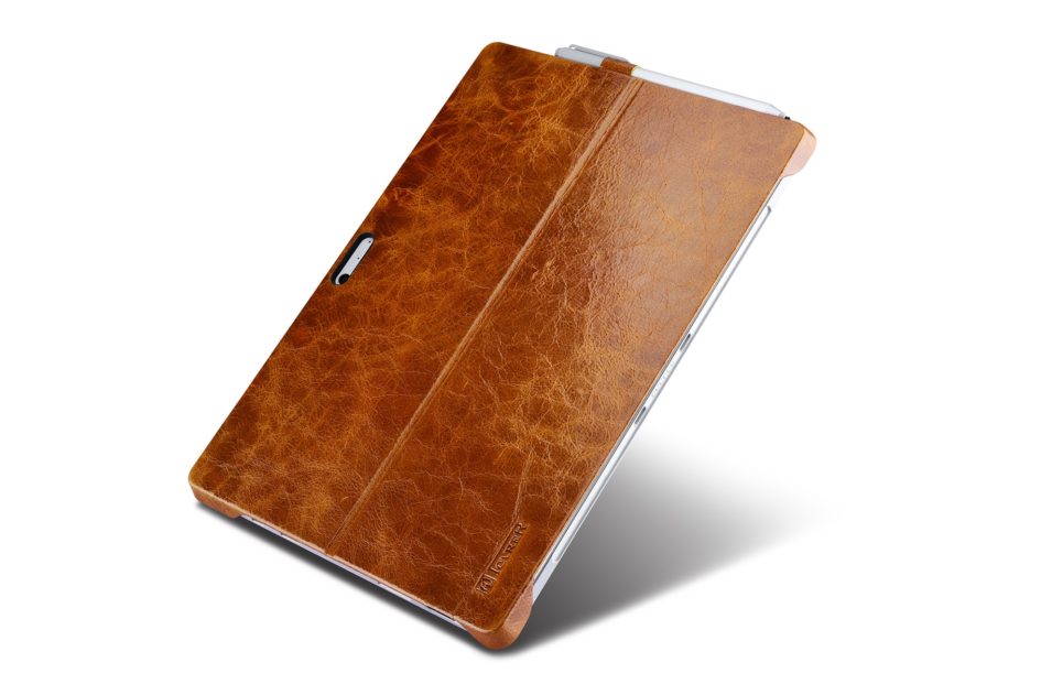 Surface Pro4 Oil Wax Vintage Genuine Leather Back Cover