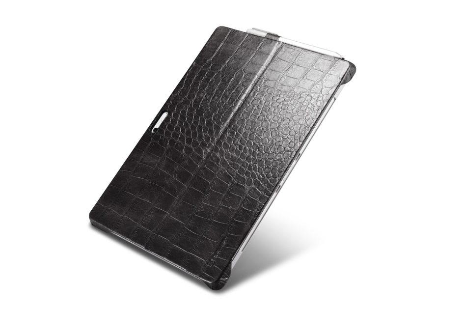 Surface Pro4 Embossed Crocodile Genuine Leather Back Cover