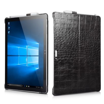 Surface Pro4 Embossed Crocodile Genuine Leather Back Cover