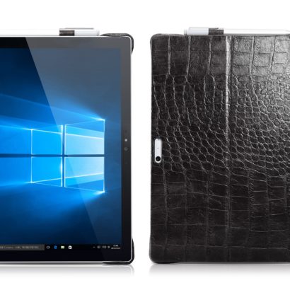 Surface Pro4 Embossed Crocodile Genuine Leather Back Cover