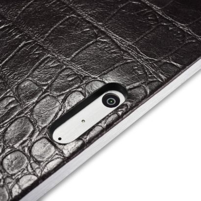 Surface Pro4 Embossed Crocodile Genuine Leather Back Cover