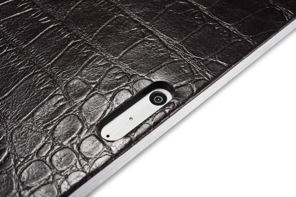 Surface Pro4 Embossed Crocodile Genuine Leather Back Cover