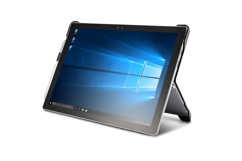 Surface Pro4 Embossed Crocodile Genuine Leather Back Cover