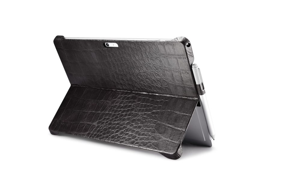 Surface Pro4 Embossed Crocodile Genuine Leather Back Cover