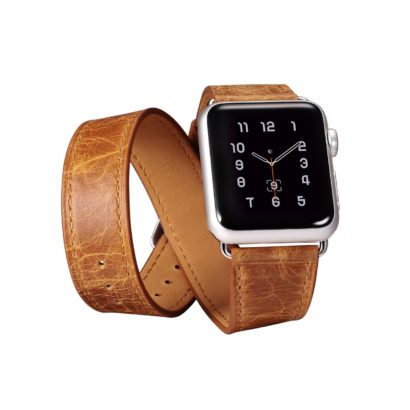 Classic Genuine Leather Quadri Watchband Series For Apple Watch