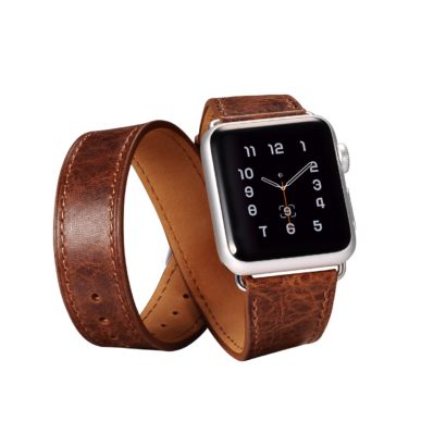 Classic Genuine Leather Quadri Watchband Series For Apple Watch