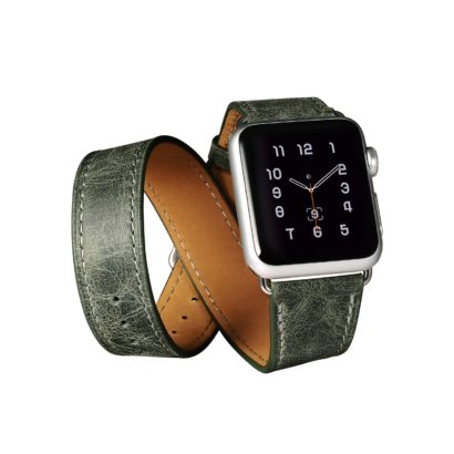 Classic Genuine Leather Quadri Watchband Series For Apple Watch