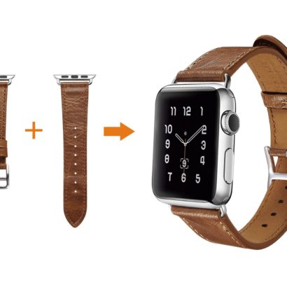 Classic Genuine Leather Quadri Watchband Series For Apple Watch