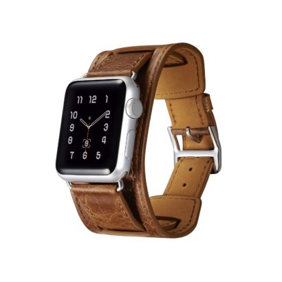 Classic Genuine Leather Quadri Watchband Series For Apple Watch