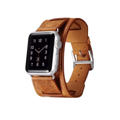 Classic Genuine Leather Quadri Watchband Series For Apple Watch